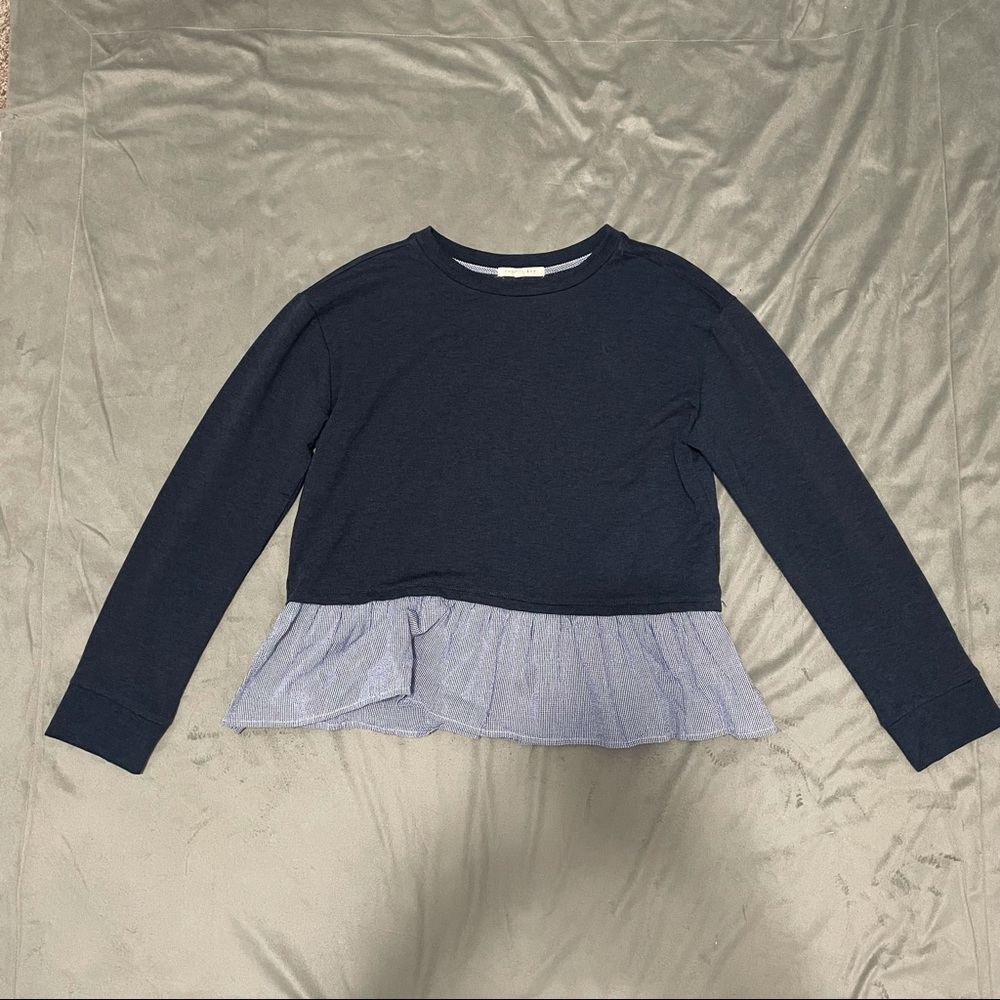 Copper Key Navy Faux Layered Sweatshirt EUC Size XL
